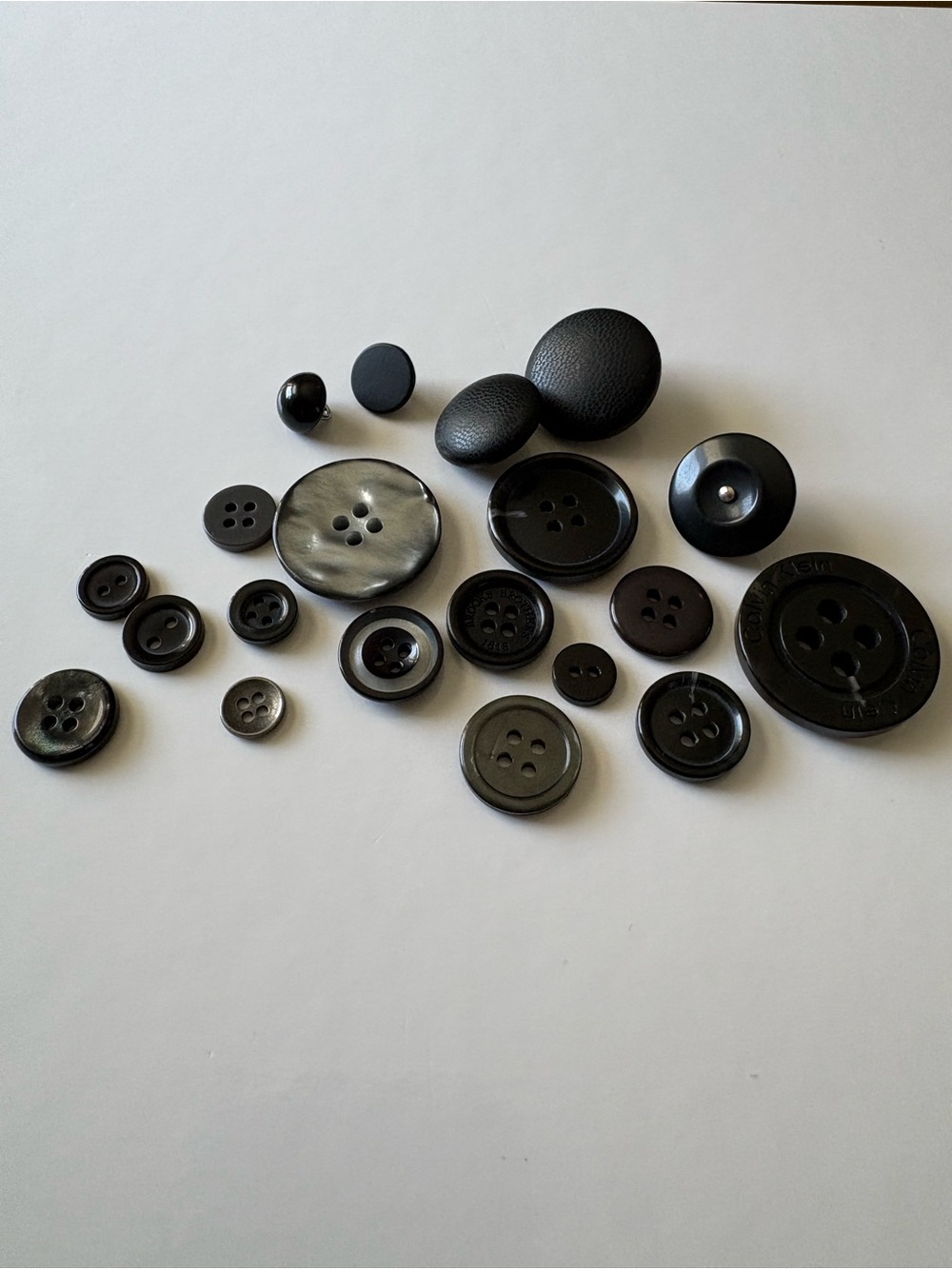 Luxury Designer Vintage Replacement Button Assortment Round Black Silver